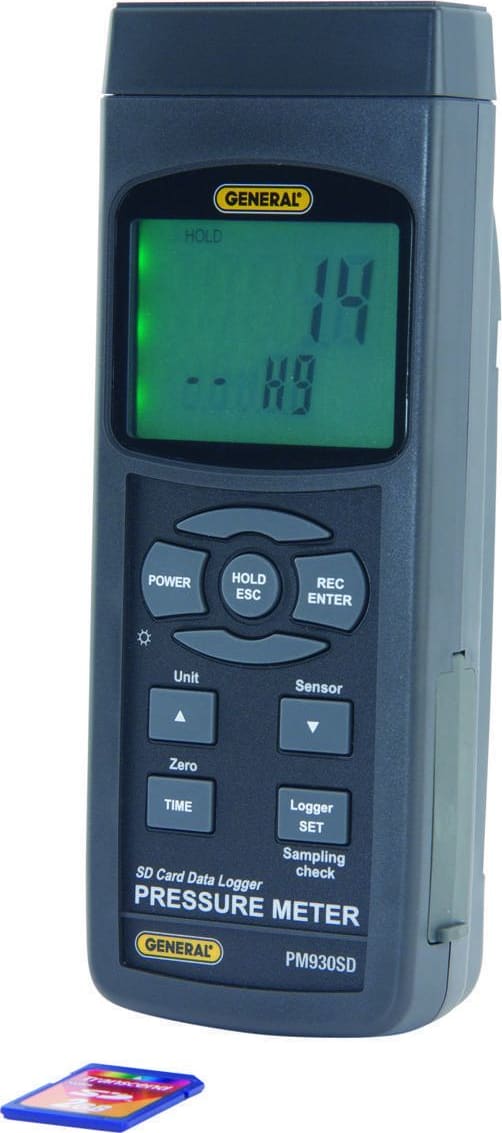 General Tools PM930SD - Data Logging Pressure Meter w/SD Card
