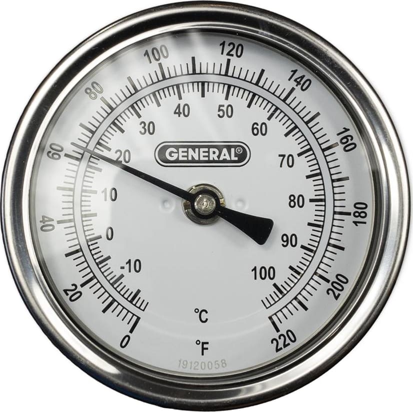 General Tools T300-36 - Agricultural Soil Analog Thermometer Long Stem, 0° to 220°F, 36Inch Probe