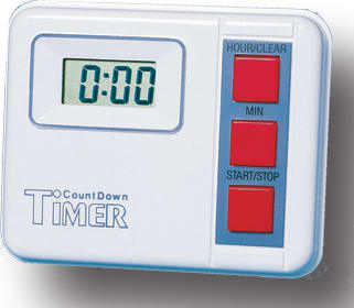 General Tools TI268 Hour/Minute Count-Down Timer With Magnetic Clip (White)