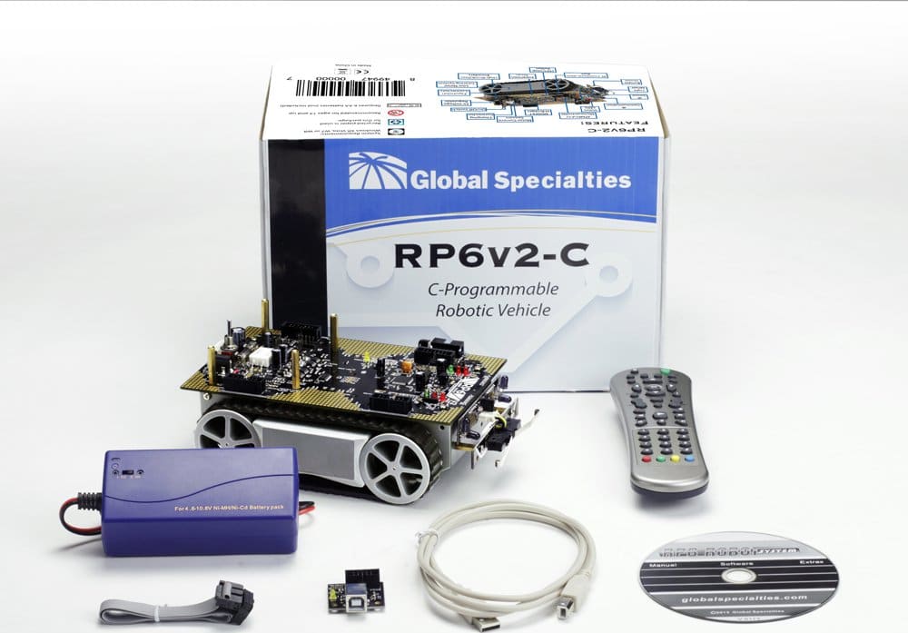 Global Specialties RP6V2-C - Autonomous Robot Vehicle Kit