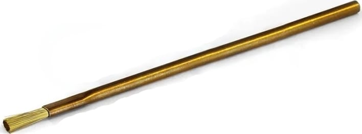 Gordon Brush BT202B - Applicator Brush, 1/8' Diameter, .003' Brass Bristle, 3/8' Trim and Brass Handle