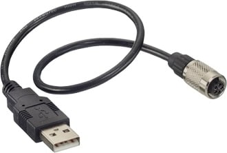 Gossen-Metrawatt V074A - USB Adapter Cable (Type A Plug – Binder 711 Socket)