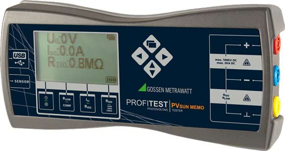 Gossen Metrawatt M360E Test Instrument for Testing PV Modules and Strings plus Integrated Memory (>, 10,000 Data Records) and Software