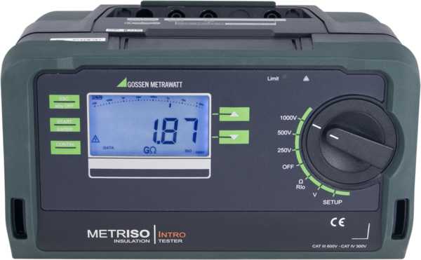 Gossen Metrawatt M550N - 1000V Digital Insulation Tester, Test voltage: 250 to 1000 V