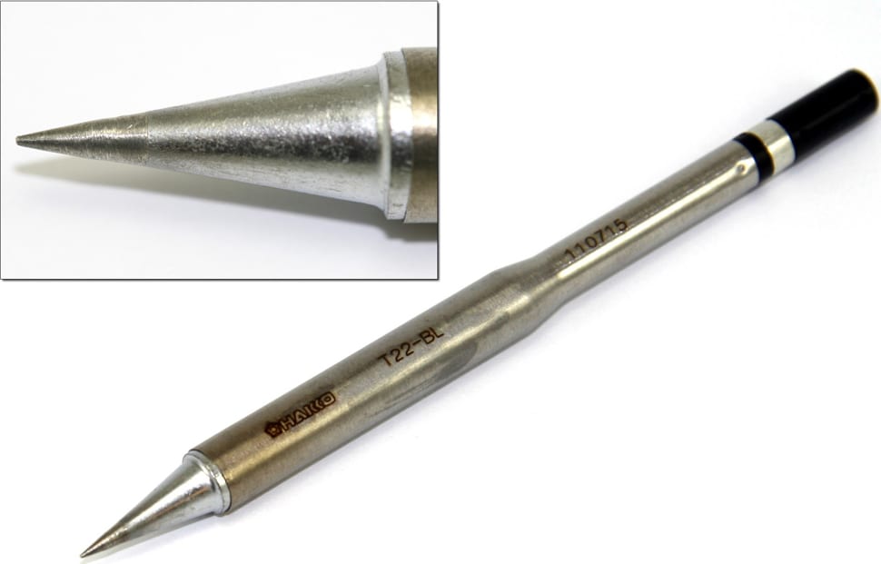 Hakko T22-BL - T22 Series Soldering Tip, Conical, R0.2 x 15mm
