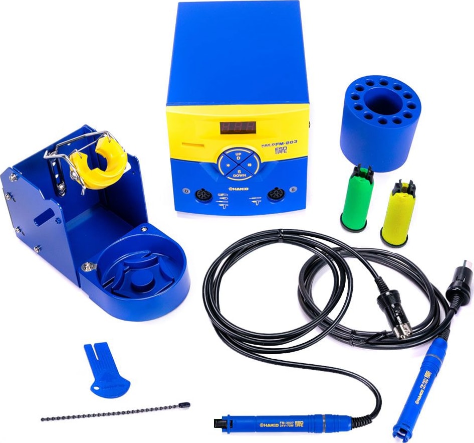 Hakko FM203-DP-OB Desoldering Equipment/Rework Stations - Functionality (Soldering Equipment): Soldering, Channels: 2, Display Type: Digital