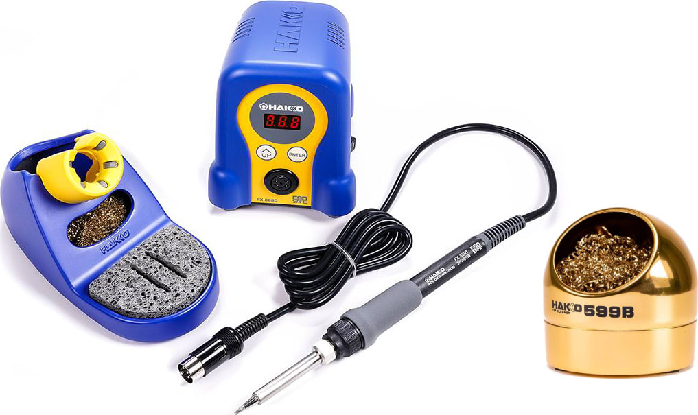 Hakko FX888D-23BY - Digital Soldering Station with 599B-02 Waterless Tip Cleaner