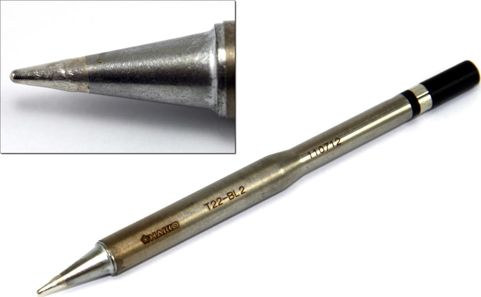 Hakko T22-BL2 - T22 Series Soldering Tip, Conical, R0.5 x 15mm