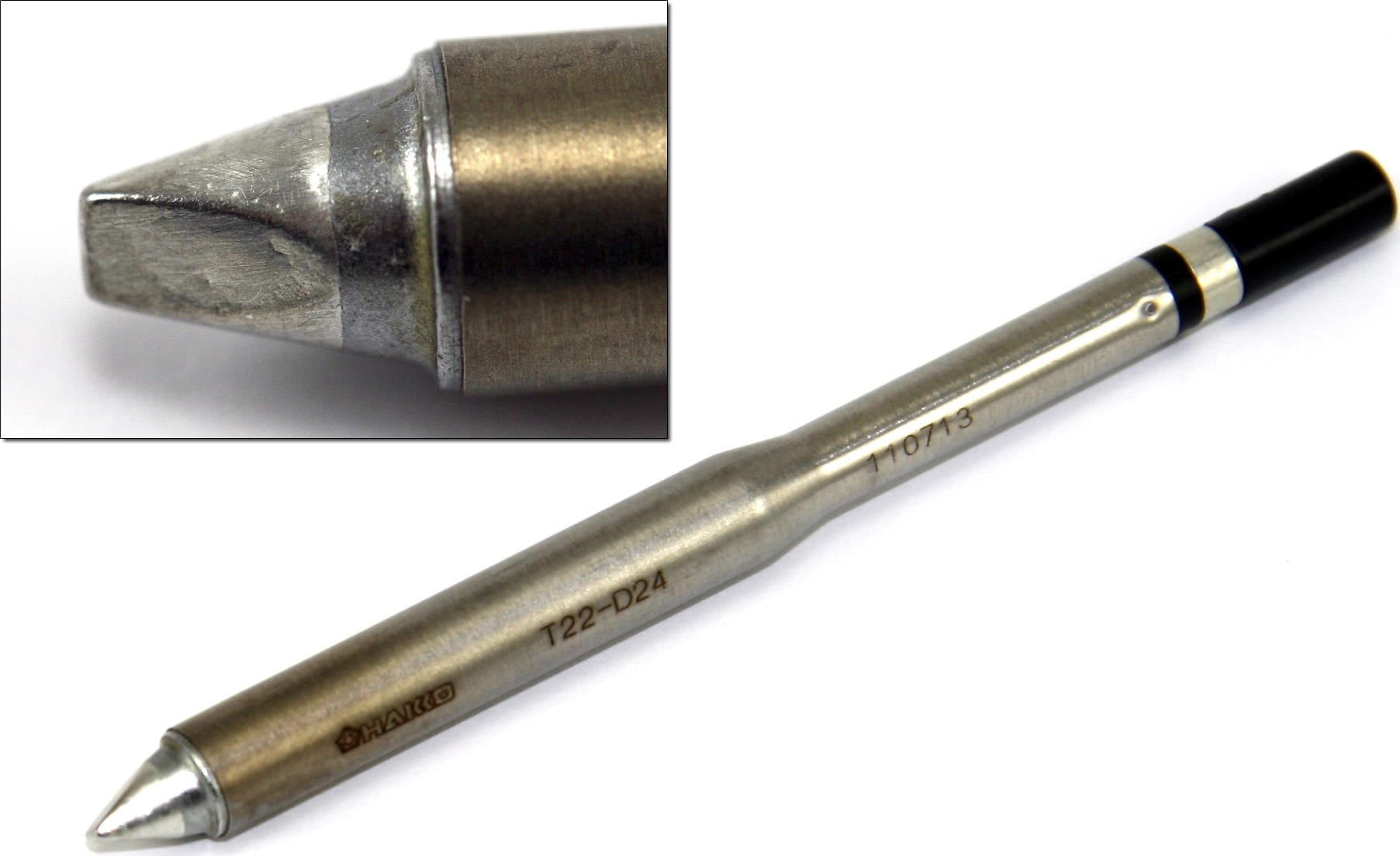 Hakko T22-D24 - T22 Series Soldering Tip, Chisel, 2.4 x 7mm