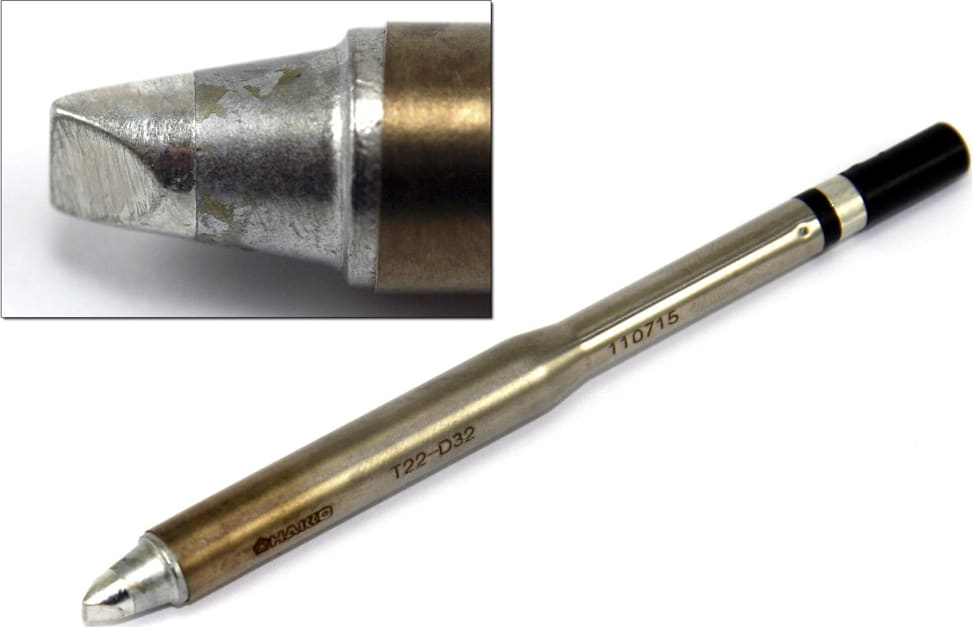 Hakko T22-D32 - T22 Series Soldering Tip, Chisel, 3.2 x 8mm
