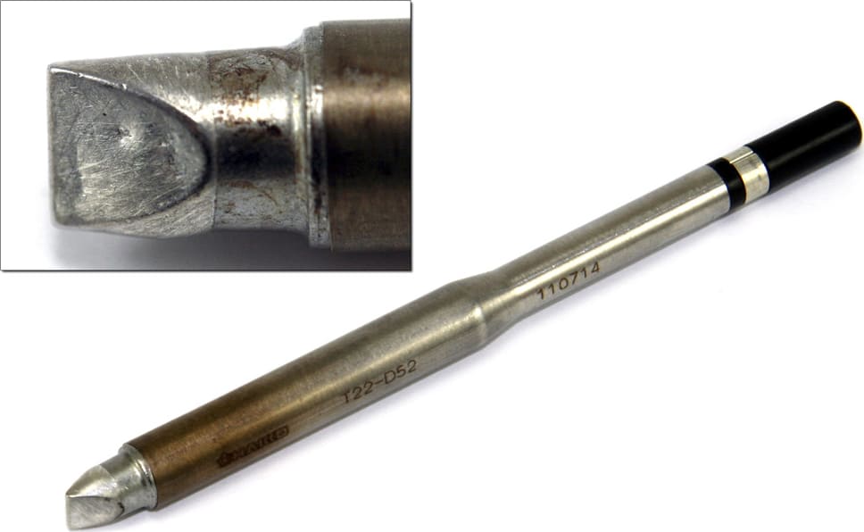 Hakko T22-D52 - T22 Series Soldering Tip, Chisel, 5.2 x 8mm