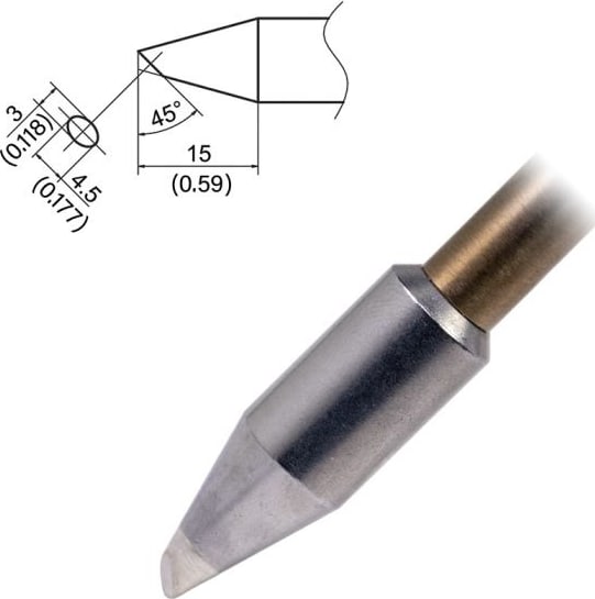 Hakko T37-BC3045 - Tip, Bevel, 3 x 4.5 mm