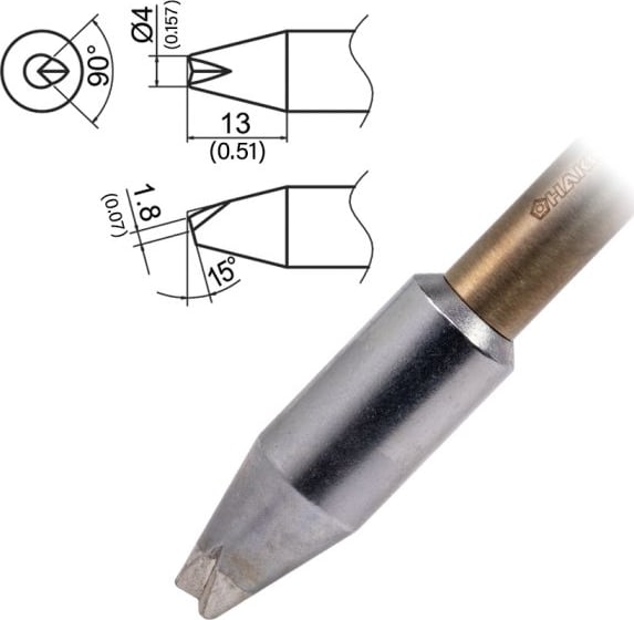 Hakko T37-BCR4 - Tip, Groove, 4 x 13 mm