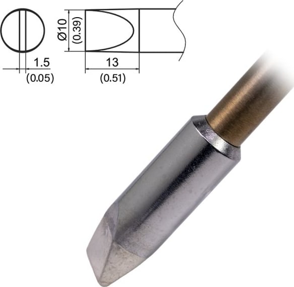 Hakko T37-D10 - Tip, Chisel, 10 x 13 mm