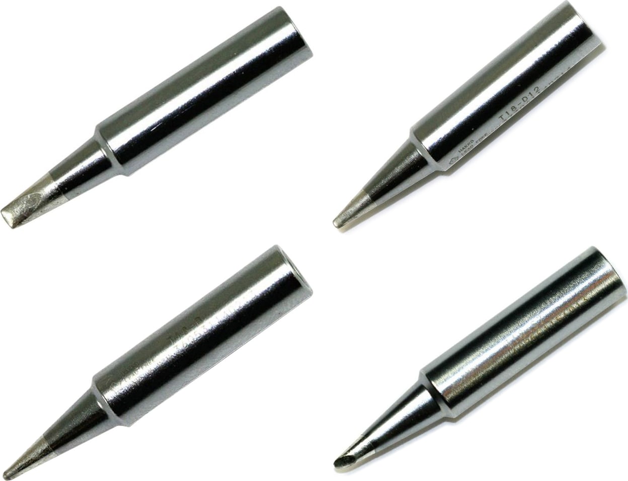 Hakko FX888DX Tip Kit – Includes Four Tips (T18-B, T18-D12, T18-D24, T18-S7)
