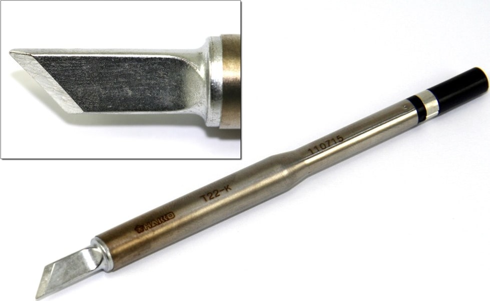 Hakko T22-K - T22 Series Soldering Tip, Knife, 5mm/45° x 15mm