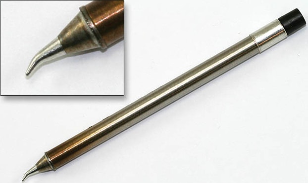 Hakko T31-03JS02 Tip, Bent, R0.2mm / 30 Degree x 1.8mm x 6.6mm, IH, 350 Degree C / 660 Degree F