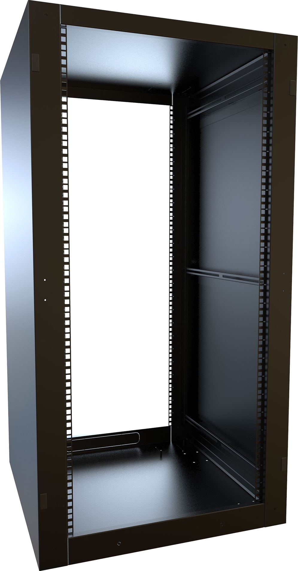 Hammond RCSC1904224BK1 - Knockdown Stacking Rack Cabinet, 24' Rack Units, 24' Depth