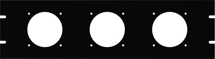 Hammond PPFP190803BK1 Punched 19' 3U Fan Panels/3 Holes - Steel/Black