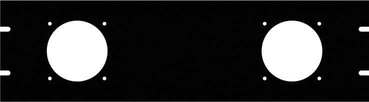 Hammond PPFP191202BK1 Punched 19' 4U Fan Panels/2 Holes - Steel/Black