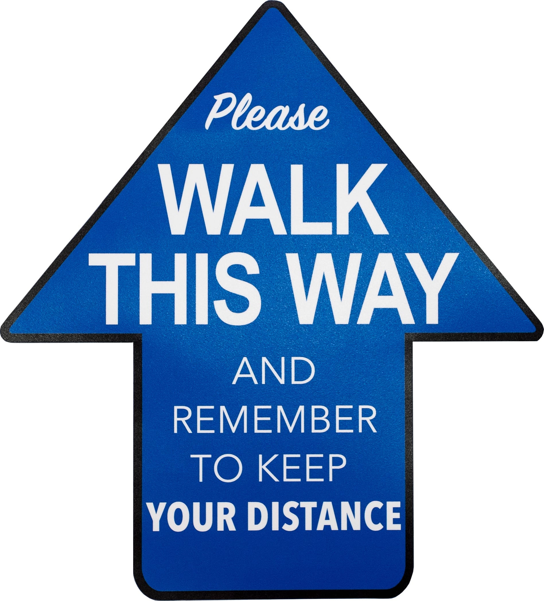 Social Distancing Indoor Multi-Surface Floor Sticker, 15.25' x 17' Arrows (Walk This Way)