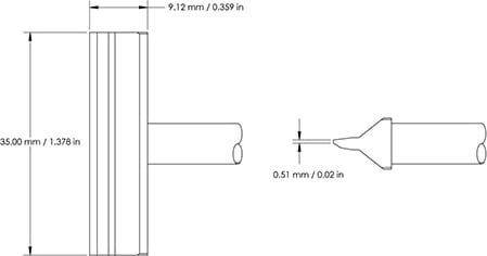 Metcal HCV-8BL0035S - HCV, Cartridge, Blade, 35.0mm