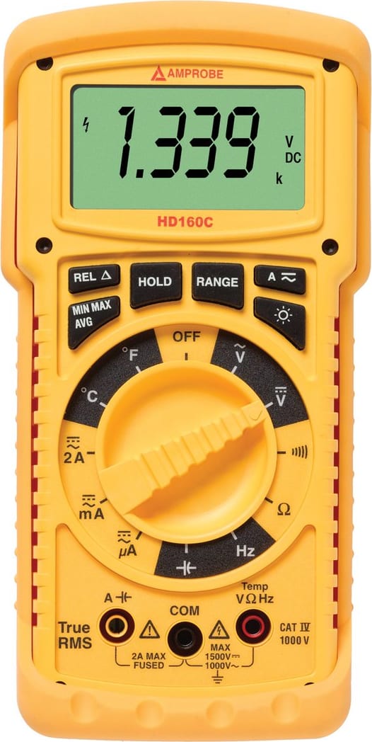 Amprobe HD160C Heavy-Duty Digital Multimeter with True-RMS