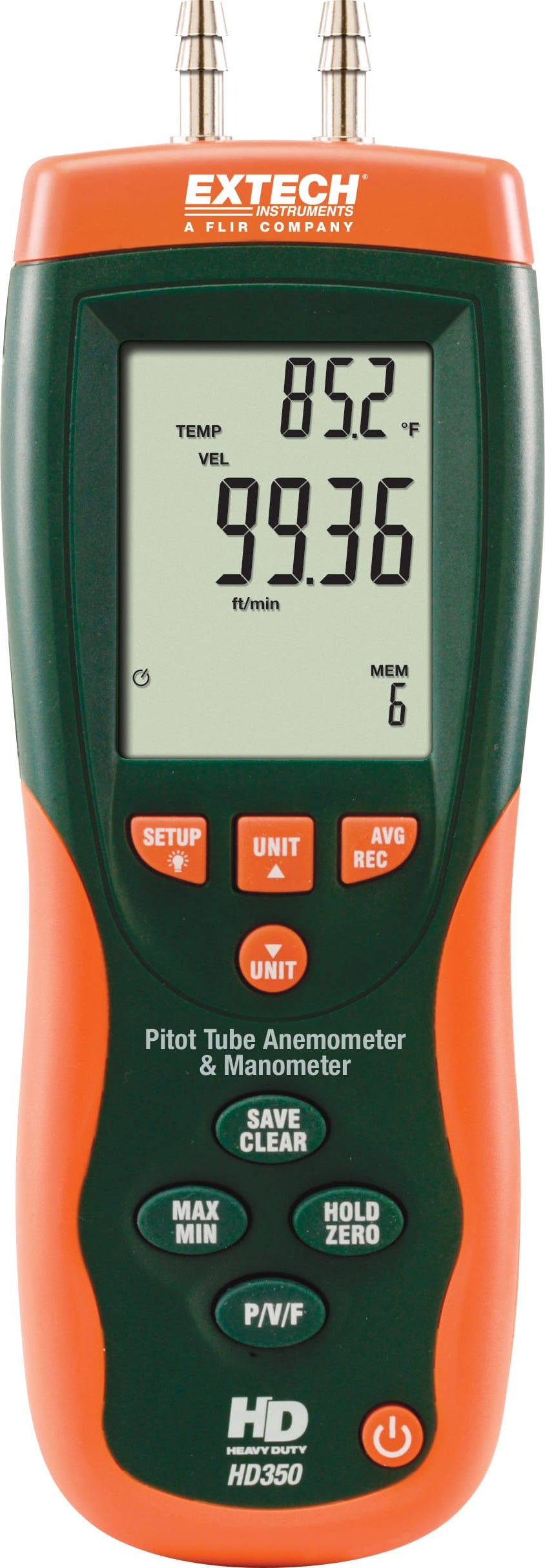 Extech HD350 Pitot Tube Anemometer + Differential Manometer