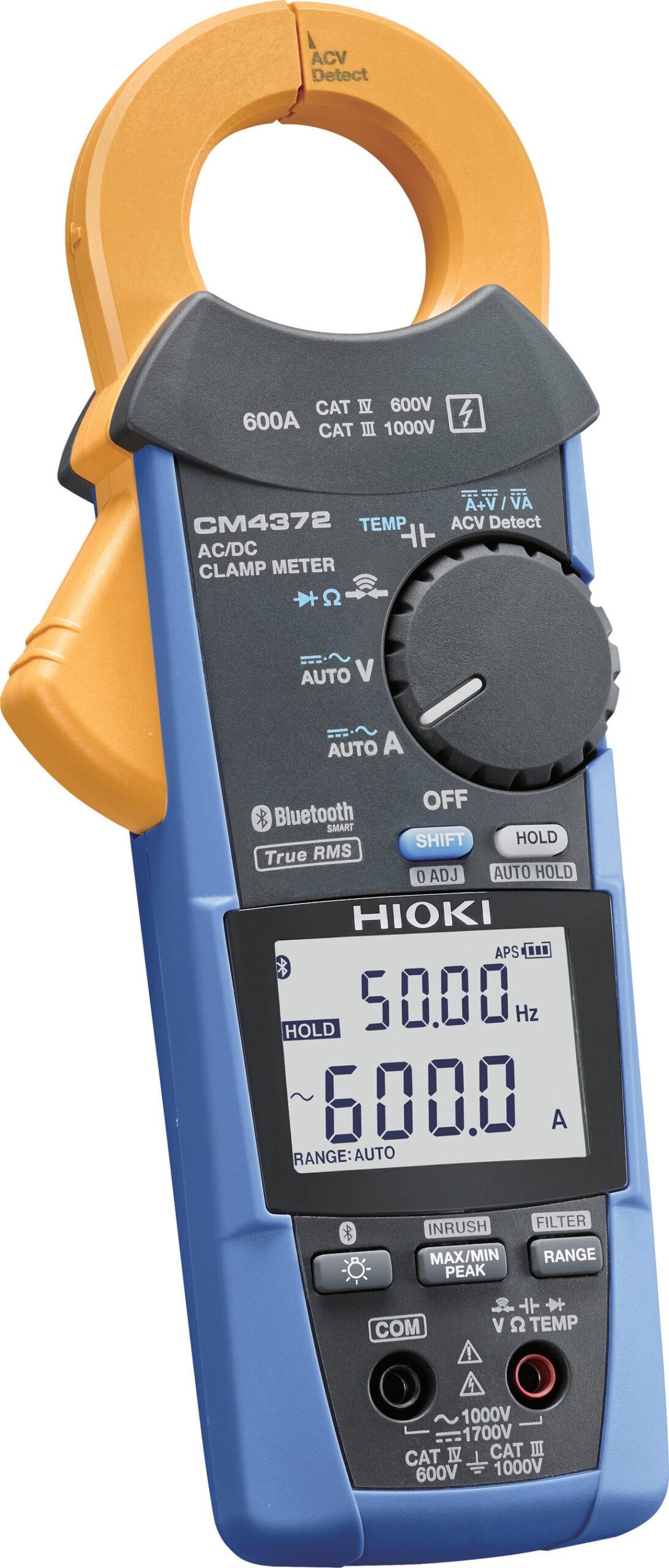 Hioki CM4372 600A AC/DC Clamp Meter with Built-In Bluetooth Wireless Technology
