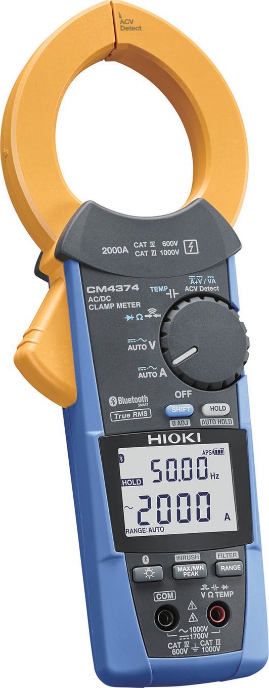 Hioki CM4374 AC/DC Clamp Meter 2000A w/ Bluetooth