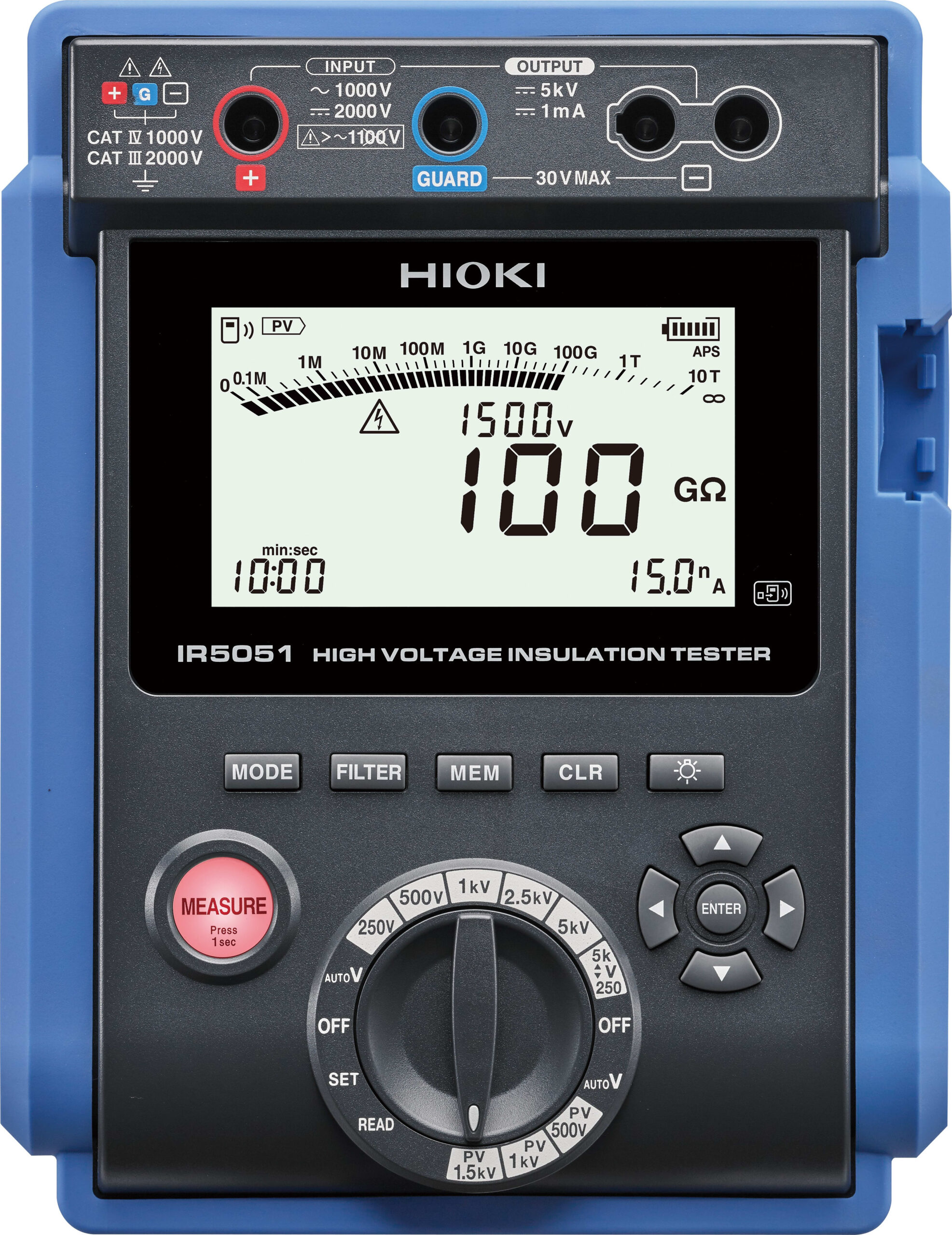 Hioki IR5051 - High Voltage Insulation Tester with PV Function