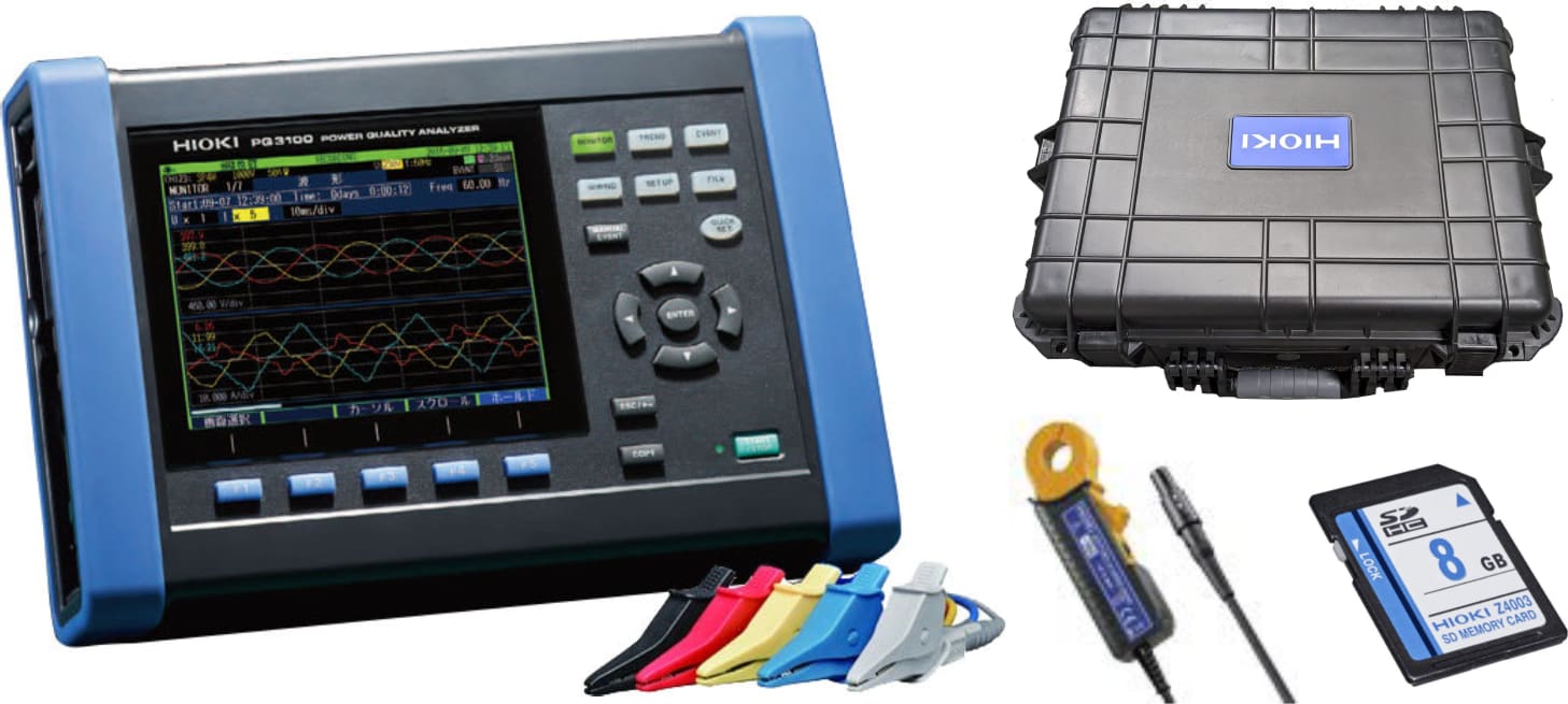 Hioki PQ3100-03/100 KIT - Power Quality Analyzer Kit (3 x CT7131, Z4003, PQ3100/98 H-CASE)