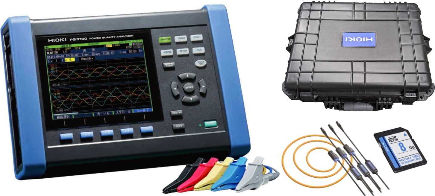 Hioki PQ3100-04/6000-4in KIT - Power Quality Analyzer Kit (4 x CT7044, Z4003, PQ3100/98 H-CASE)