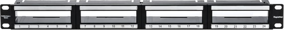 HellermannTyton RNGPP1U - RapidNet Modular Panel 1U, Black, RNG Series