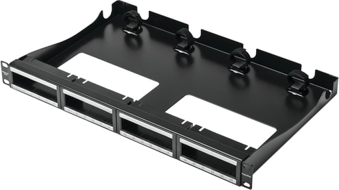 HellermannTyton RNGPP1URCM - RapidNet Panel with Rear Cable Management, Black, RapidNet Series
