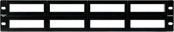 HellermannTyton RNGPP2URS - Modular Panel, with Rack-Snaps, 2U, Black, RNG Series