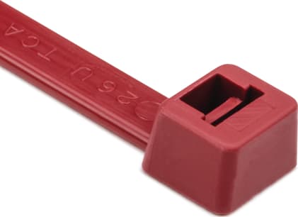 HellermannTyton T120R2H4 - Cable Tie, Heavy Duty MilSpec, 15'L, MS3367, UL, 120lb PA66, Red