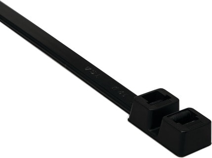 HellermannTyton T120RDH0H4 - Cable Tie, Double-Head, 15.7'L, 120lb, PA66, Black, DH-Series