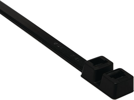 HellermannTyton T120RDH0K2 - Cable Tie, Double-Head, 15.7'L, 120lb, PA66, Black, DH-Series