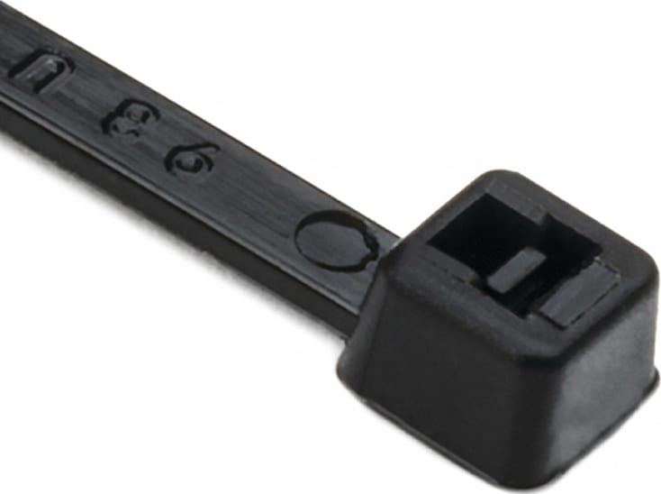 HellermannTyton T18R0M4-111-01841 - Cable Ties, 4' Long, UL Rated, 18 lb Tensile Strength, PA66, Black, 1000/Pkg