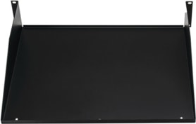 HellermannTyton T19X145 - Solid Cantilevered Equipment Shelf, 2U, Steel, Black