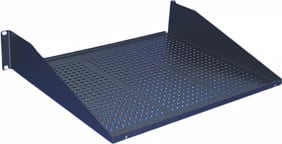 HellermannTyton T19X145V - Vented Cantilevered Equipment Shelf, 2U, Steel, Black