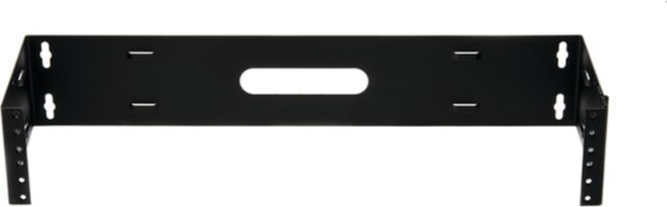 HellermannTyton T3PPB - Wall Mount Patch Panel Bracket, 2U, Steel, Black