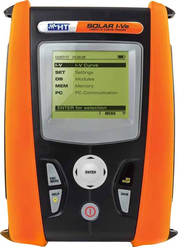 HT Instruments Solar I-Ve - 1500V Single-Phase Solar Installation Efficiency Tester and I-V Curve Tracer