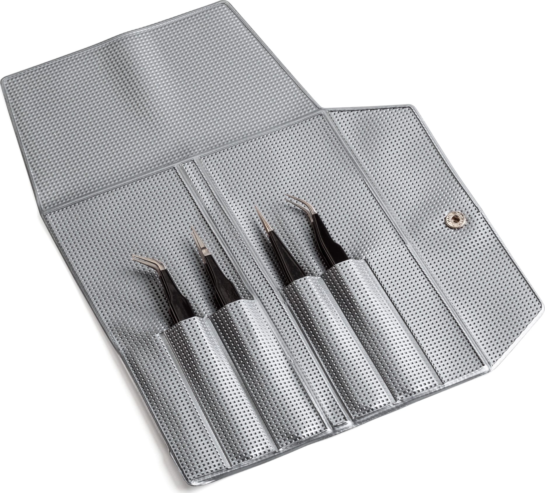 Ideal-Tek K4F.SA.NE - ESD Epoxy Coated Tweezers Kit, 4 Pieces