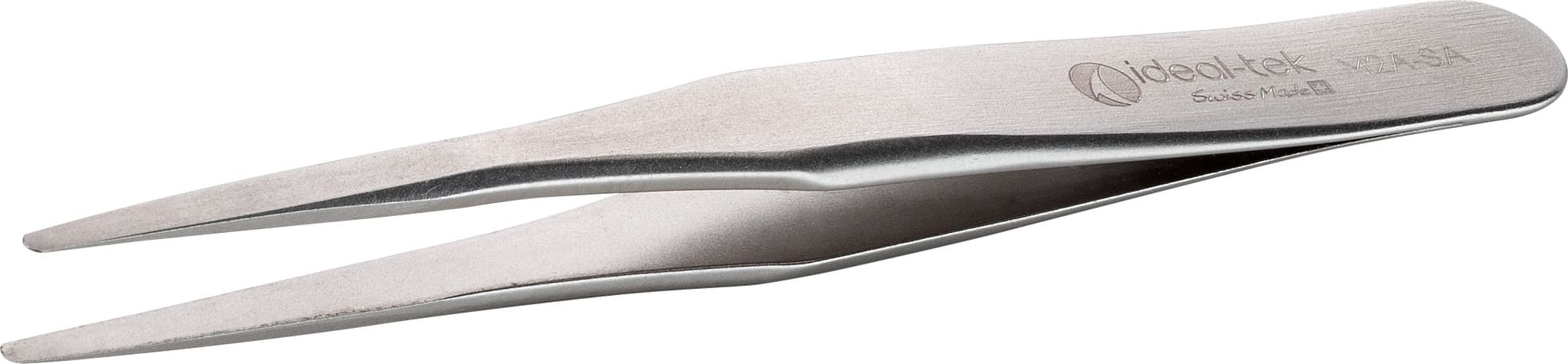 Ideal-Tek M2A.SA.1 - Mini Tweezers, Round, Flat Tip, 2.76'