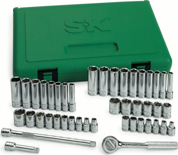 Ideal 91844-12-I Socket Set 1/4 inch drive Fractional and Metric, 41 Pieces