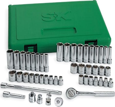 Ideal 91848-I Socket Set 1/4 inch drive Fractional and Metric 6-Point 48 Pieces