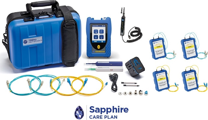 TREND Networks FMQ-OTDR-KIT-3Y - FiberMASTER Quad OTDR, Video Probe, Accessories, Sapphire Care Plan 3 Years