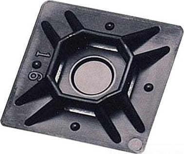 Ideal IT1000MP-C0 Mounting Pad, ' Adhesive, #6 Screw, UV Black Nylon
